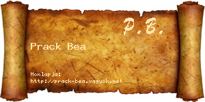 Prack Bea névjegykártya